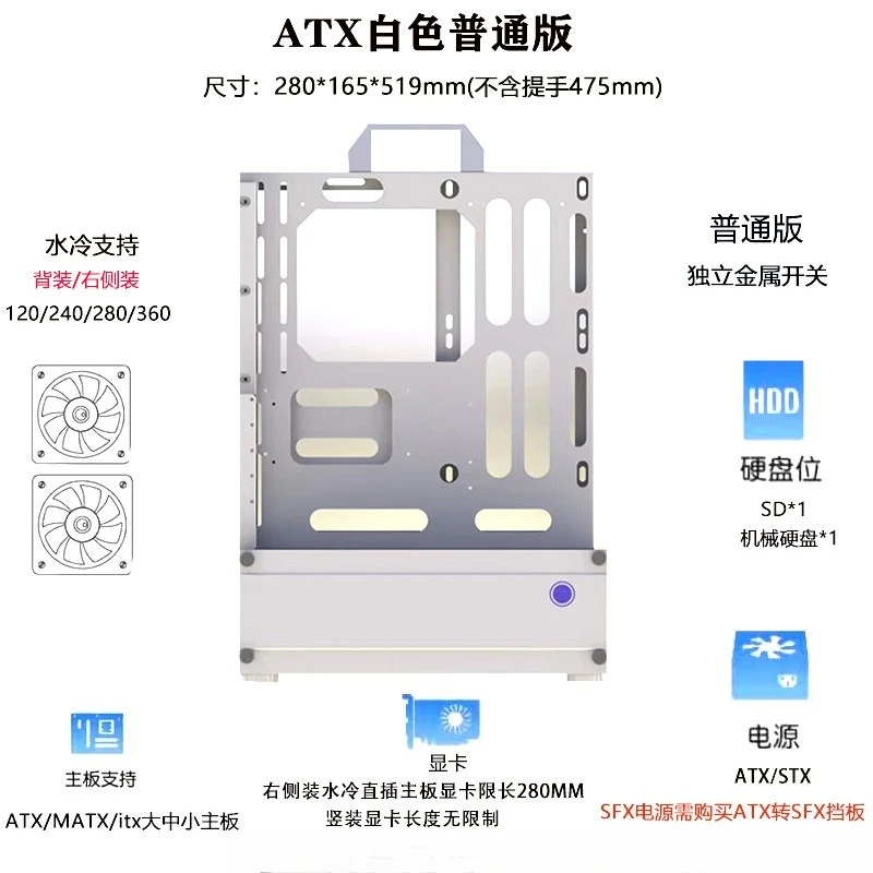 Boîtier PC vertical pour GPU,  - Pc Chassis avis et prix